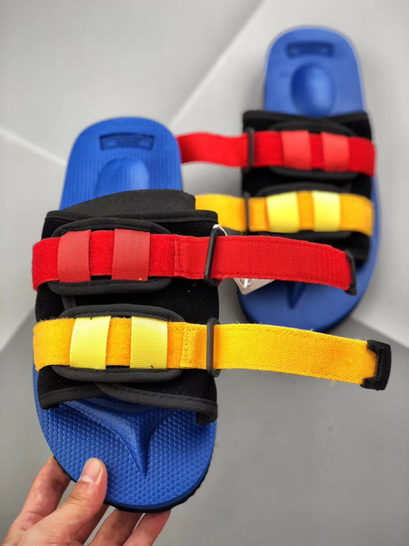 Top Quality Red CLOT X SUICOKE OG-056VEU MOTO-Vibeu Summer Trip Fest Olive silk Sole Sandal Slides Kanye West SUICOKE Slippers