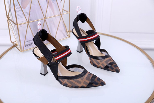 Hot Sale-fashion high heels high-gluten pointed high heels high-density elastic bandage sandals