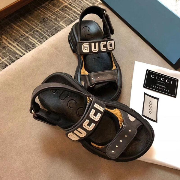 The latest luxury fashion flip-flop pattern platform sandals high quality summer brand gladiator sandals classic casual shoes size 35-44