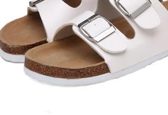 Hot Sale-des Double Buckle Clogs Women Slip on Flip Flops Flats Shoe