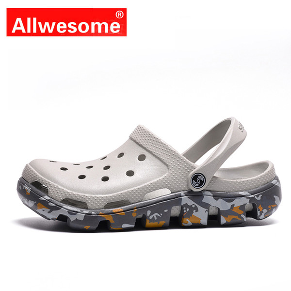 Allwesome Sandals Men Shoes Summer Garden Men Summer Beach Sandals Outdoor Slippers Jelly Sandalias Hombre