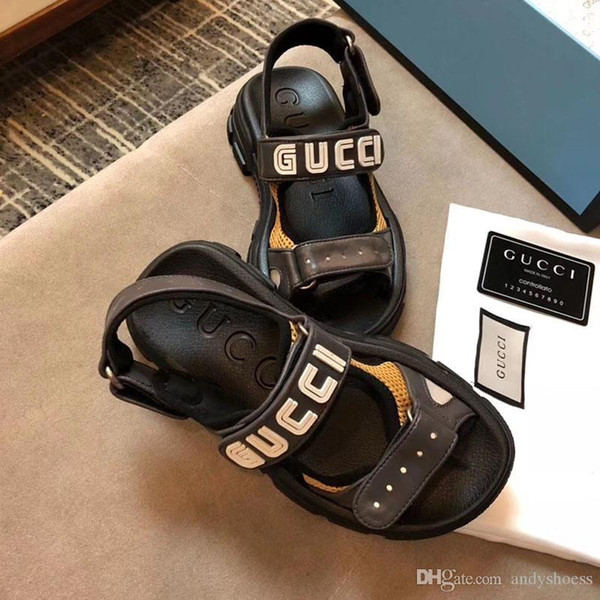 2020 fashion luxury high quality men and women sandals and slippers fashion luxury men and women summer slippers size 35-44