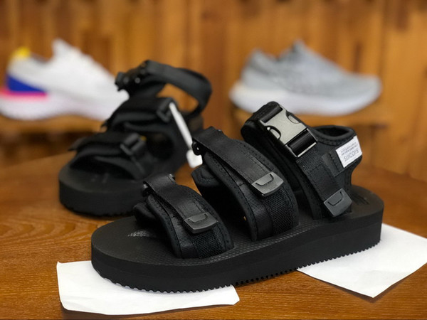 Hot Sale-New Top Quality SUICOKE MOTO VS CAB KAW 18ss Sandals For Men Women Fashion CLOT Slide Black Red Slippers Sandal