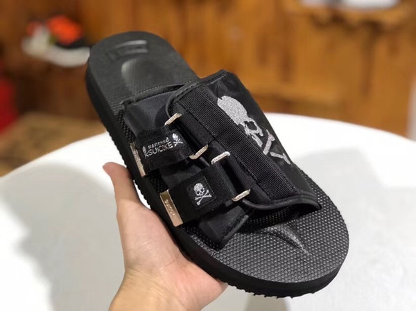 New Arrived Top Quality Masterminds x Suicoke CLOTX Summer Trip Fest Black silk Sole Sandal Slides Slippers