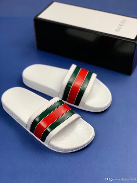 2019 ladies wedge sandals Men designers Sandals design slides woman slippers High quality gladiator sandals Men flip flops with the box