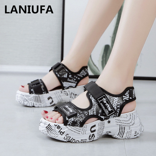 new women Sandals shoes women Platforms Wedges high heels Non-slip Casual Gladiator walking Sandals shoes Flip Flops &180