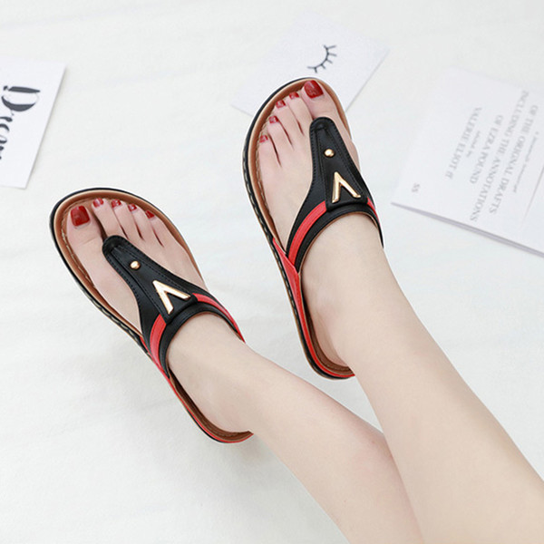 2019 Summer Women Shoes Luxury Brand Flip Flops Ladies Beach Sandals Plus Size Fashion Women Sandals YX912