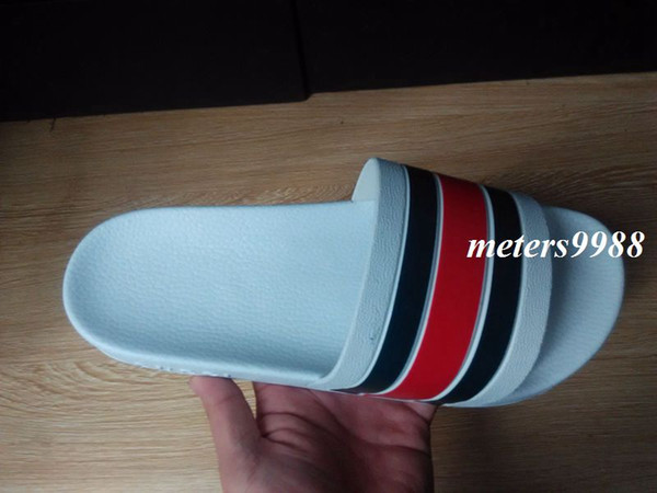 mens fashion striped slide sandals with rubber sole male summer outdoor indoor causal beach web rubber sandals size euro 40-45