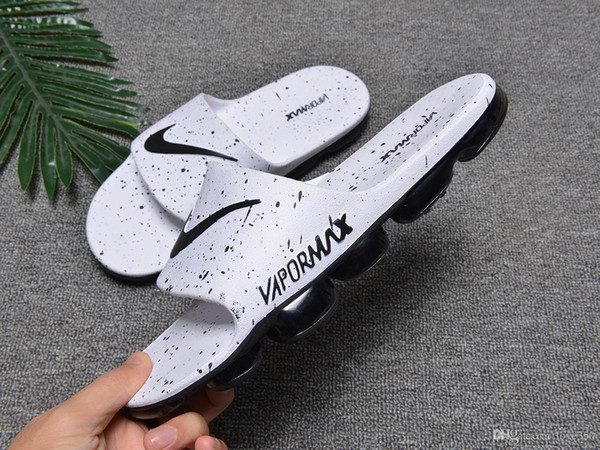 2019 Brand Men Scuffs Sandals Designer Shoes Luxury Slide Summer Fashion Wide Flat Slippery Sandals Slipper Flip Flop 40-45 flower