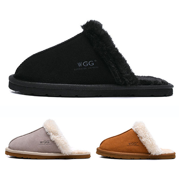 New Arrival WGG women Slides winter Luxury Designer Indoor fur Brand womens warm Sandals Slippers House Flip Flops With Spike Sandal 36-41