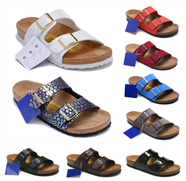 2019 Mayari Arizona Gizeh summer Men Women flats sandals Cork slippers casual shoes print mixed colors flip flop cork flip-flops Size 34-46