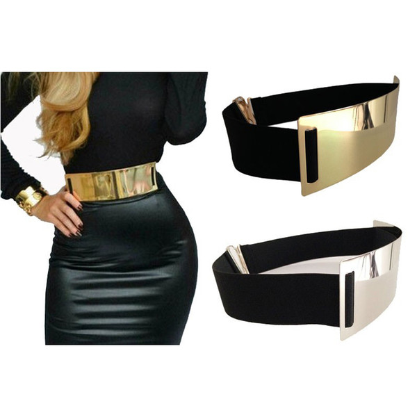 Hot Designer Belts for Woman Gold Silver Brand Belt Classy Elastic ceinture femme 5 color belt ladies Apparel Accessory bg-004