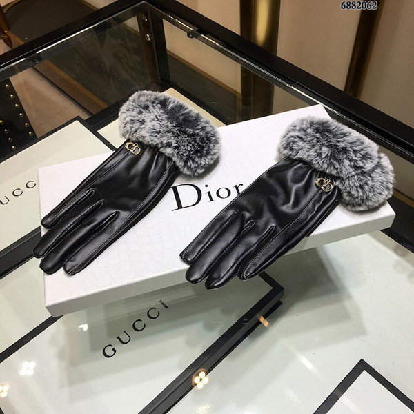 Di sheepskin gloves wool lining full touch screen gloves with imported goatskin unique femininity super comfortable recommended