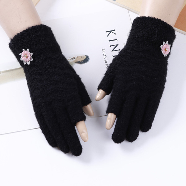 Hot selling christmas touch screen gloves winter warm cashmere mitten women girls party gloves fashion for sale