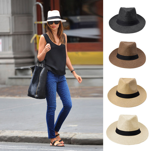 2017 new straw hat, ladies hat, summer straw hat, men and women big cowboy hat wholesale free shipping