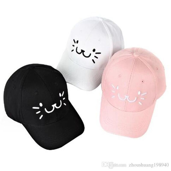 Cat Embroidery Women Baseball Cap Travel Sunscreen Female Bone Casquette Hats Summer Ladies Snapback Caps Women's Accessories