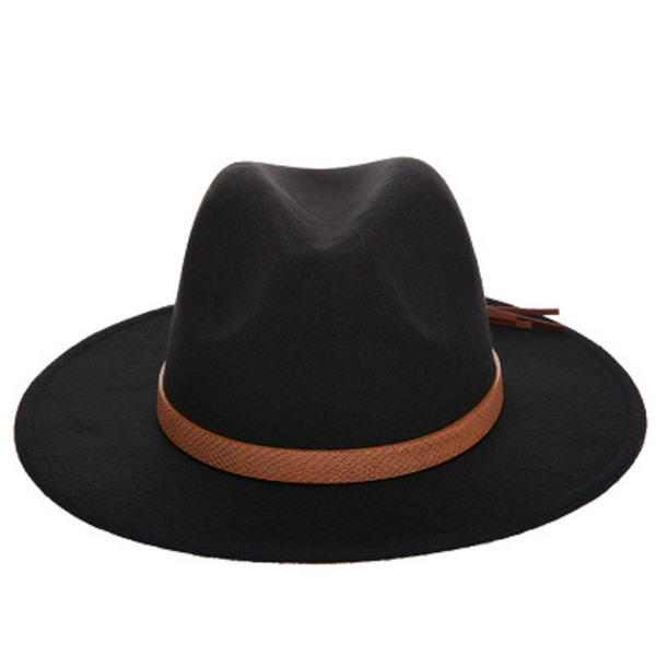 Wide Brim Hat Autumn Winter Sun Hat Women Men Fedora Hat Classical Wide Brim Felt Floppy Cloche Cap Chapeau Imitation Wool Cap Wholesale