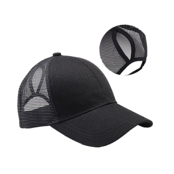 New Ponytail Baseball Cap Women Messy Bun Baseball Hat Snapback Net Baseball Cap