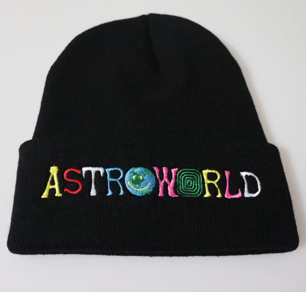 Astroworld Knitted Skull Caps 8 Colors Kanye West Fashion Hats Hip Hop Letter Embroidered Beanie Unisex Winter Caps