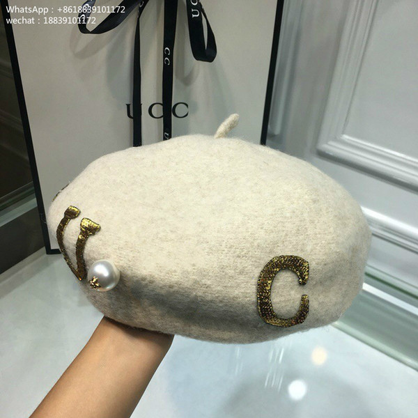 Guc cashmere beret, knitted fabric, hat type super beautiful, international fan, goddess must-have items