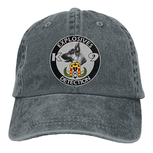 2019 New Designer Baseball Caps Explosives Detection K9 Mens Cotton Adjustable Washed Twill Baseball Cap Hat