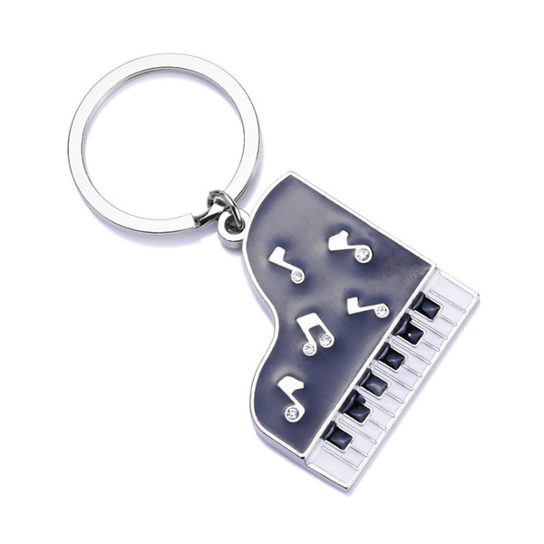 Metal Stylish Mini Piano Shaped Key Ring Creative Keychain Children Business Gift Bag Decor Trinket