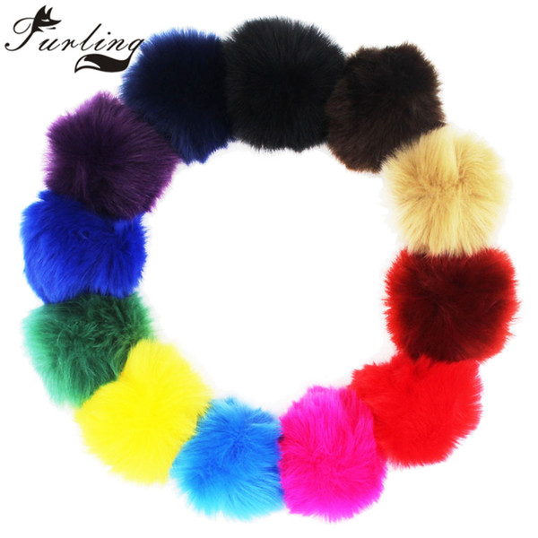 Furling DIY 1pc Great 8CM Faux Fur Pom poms Ball for Knitting Hats Accessories Key Chain Parts