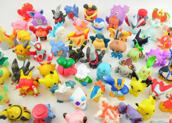 144pcs/bag Figures 2-3cm Charizard Eevee Bulbasaur Suicune PVC Mini Model For Children Gift