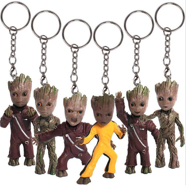 Movie Guardians of Galaxy Groot Keychain Anime Action Figure PVC New Collection figures toys Collection