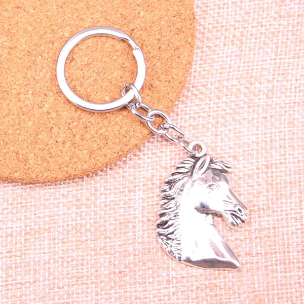 New Arrival Horse head Charm Pendant Keychain Key Ring Chain Accessories Jewelry Making For Gifts