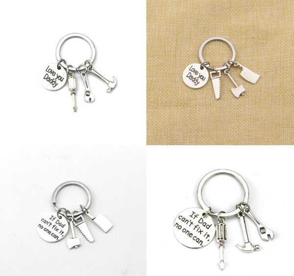 If Dad Can't Fix It No One Can Hand Tools Keychain Daddy Key Rings Father Key Chain Accessories for Father Gift