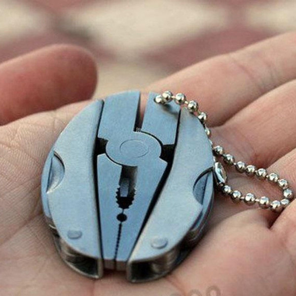 Portable Multi Function Folding Pocket Tool Plier Keychain Screwdriver