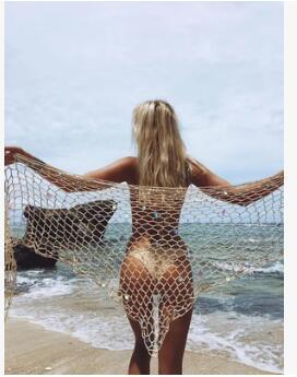 150*50 big cotton Hand hook beach shawl sun protection suit sexy fishnet sequin triangle beach towel