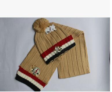 Hot fashion brand yojojo men and women winter high quality warm scarf hat suit full knit hat warm