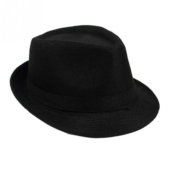 Fashion Wide Brim Panama Fedora Hats for Women Men Jazz Caps Unisex Top Beach Visor Hat Straw Cap