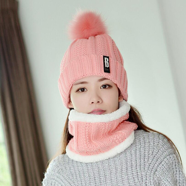 Warm Hats Cap Scarf Winter Super Warmth Beanie Knitting for Women Caps Lady Beanie Knitted Hats Women's Hats