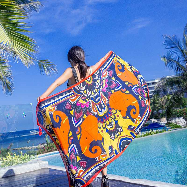 Designer Luxury Beach Scarfs Shawls /Beach Shawl Wrap For Women / Ladies Fashion Summer Big Size Sarong Wrap Beach For Wholesale