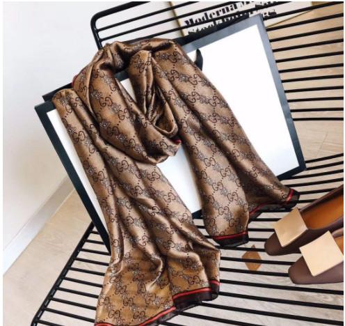 2019 Spring New Silk scarf for Women Hot Sale Leopard Chain Printed Long Scarves size 180x90Cm Shawls For Women gift