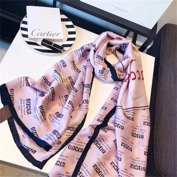 Luxury Brand Silk scarf for Women 2019 Summer Designer Long Scarves size180x90Cm Shawls