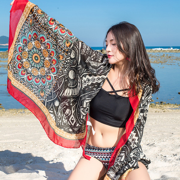 Designer Luxury Beach Scarf Shawls /Beach Shawl Wrap For Women / Ladies Fashion Summer Big Size Sarong Wrap Beach For Wholesale