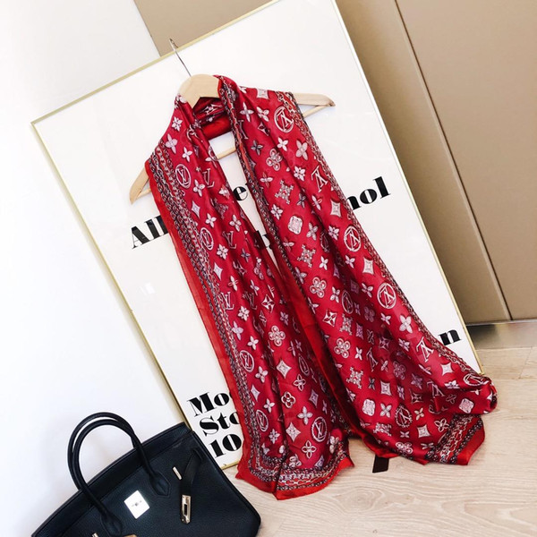 new Fashion spring, summer, women's scarf fashionable high quality women's shawl printed pattern casual scarf.