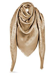 Celebrity design Cashmere Wool Cotton Scarf Gold Thread Woman Letter Printing Scarves Shawl Wrap Coffee 140*140cm