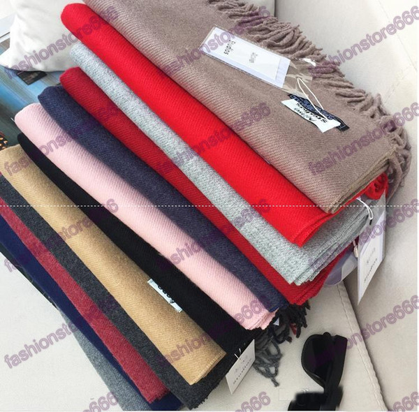 AC Studios Brand designer Scarf Women Men Unisex New Winter Cotton Wool Cashmere Men Scarf Pashmina Tassels Wrap Warm pashmina shawl