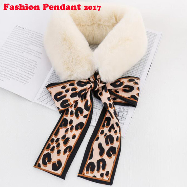 New Winter Women Faux Fur Plush Collar Scarf Wrap Neck Warmer Leopard Print women's fashion scarves