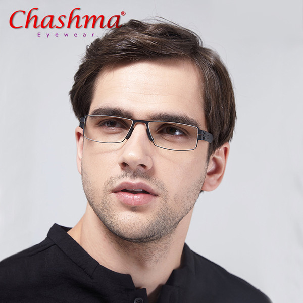 Titanium Alloy Optical Glasses Frame Men Ultralight Square Myopia Prescription Eyeglasses 2019 Male Metal Full Screwless Eyewear