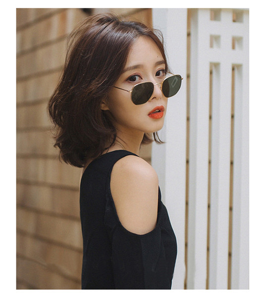 Korean Version Of The Small Box Round Face Myopia Degree Sunglasses Girl Sunscreen UV Polarized Driving Driver Sunglasses