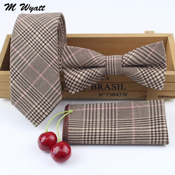 Mens 100% Cotton Designer Skinny Striped Pocket Square Handkerchief Butterfly Bow Tie Ties Set Lots C19011001