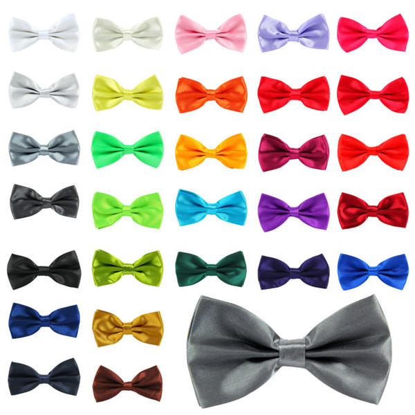 Ties Satin Mens Pre Tied Fancy Plain Necktie tie Bow ties Wedding Party Prom MENS SOLID PLAIN BOW TIE