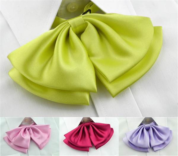 shirt bow tie wear work clothes hotel bank shirt collar solid color flower accessories