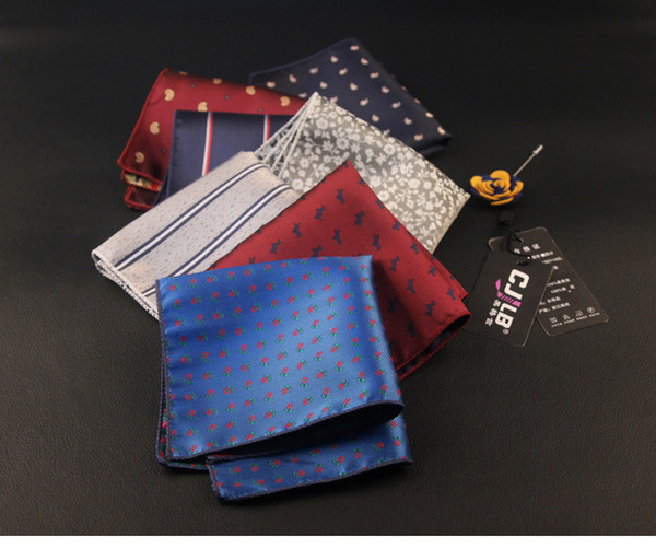 Wholesale Men's Suits Handkerchiefs dot Pocket Square Hankies Men's Business Casual Square Pockets Hanky Handkerchief Fashion Accessories